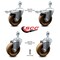 Service Caster 4 Inch High Temp Phenolic Swivel 12mm Stem Caster Total Lock Brake SCC, 2PK SCC-TSTTL20S414-PHSHT-M1215-2-S-2 - alternate 3